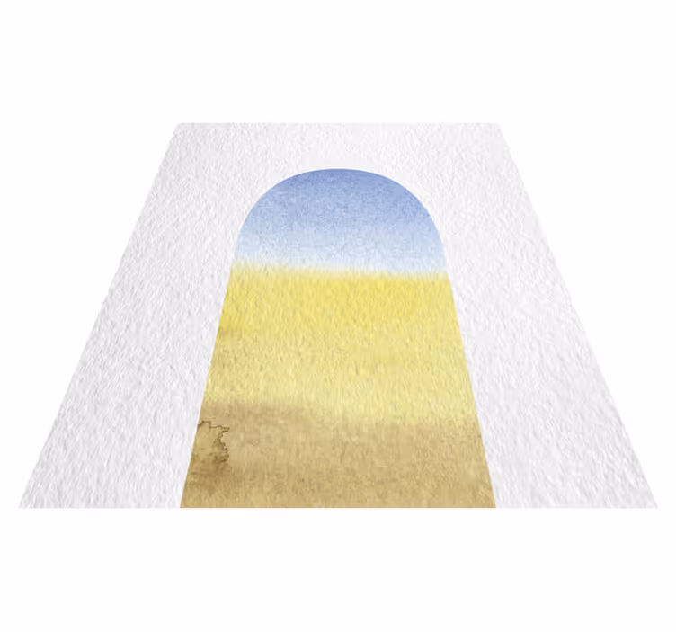 Covor de vinil geometric arc în acuarelă - TenStickers