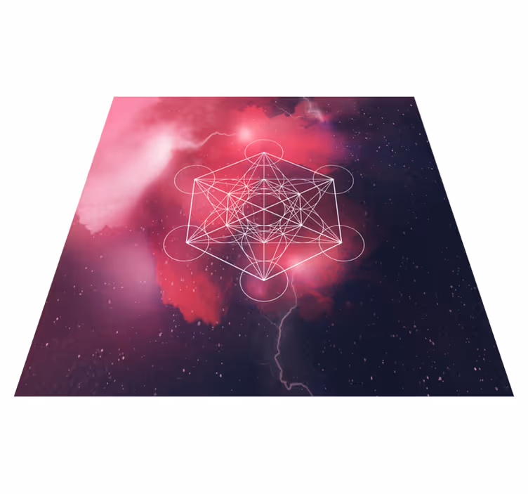 Covor de vinil geometric simbol metatron - TenStickers