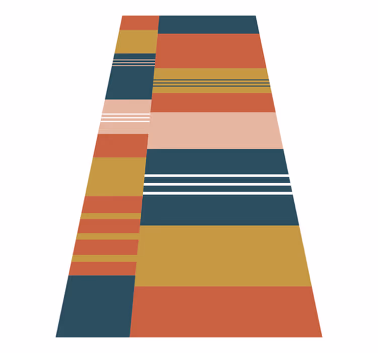 Covor de vinil geometric linii blocate abstracte - TenStickers