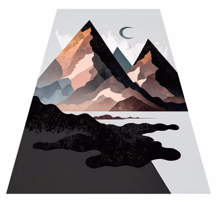 Covor de vinil geometric munți nordici geometrice - TenStickers