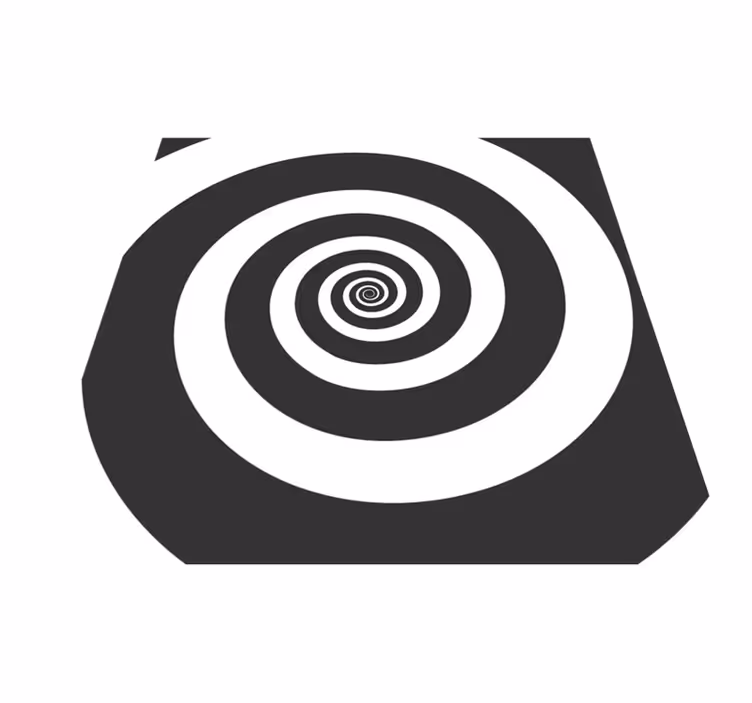Covor de vinil geometric mișcare spirală - TenStickers