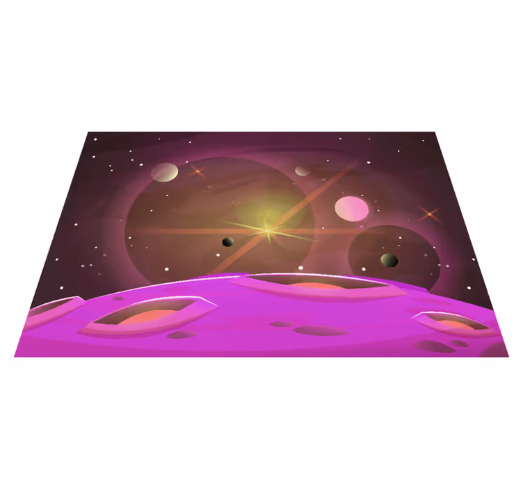 Covor de vinil pentru copii viziuni futuriste despre spațiu - TenStickers