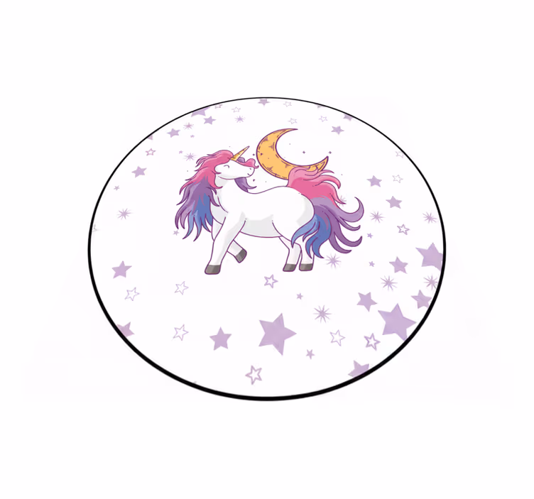 Covor de vinil pentru copii unicorn și lună - TenStickers