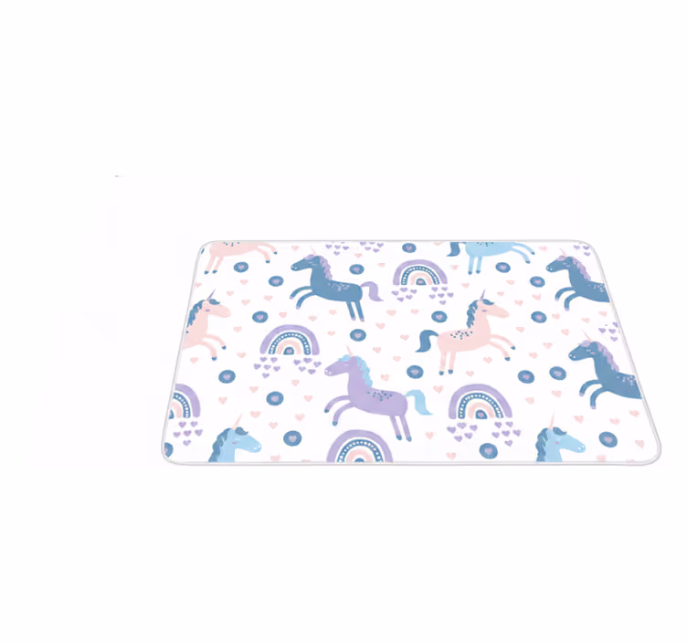 Covor de vinil pentru copii cu unicorni pastelate - TenStickers