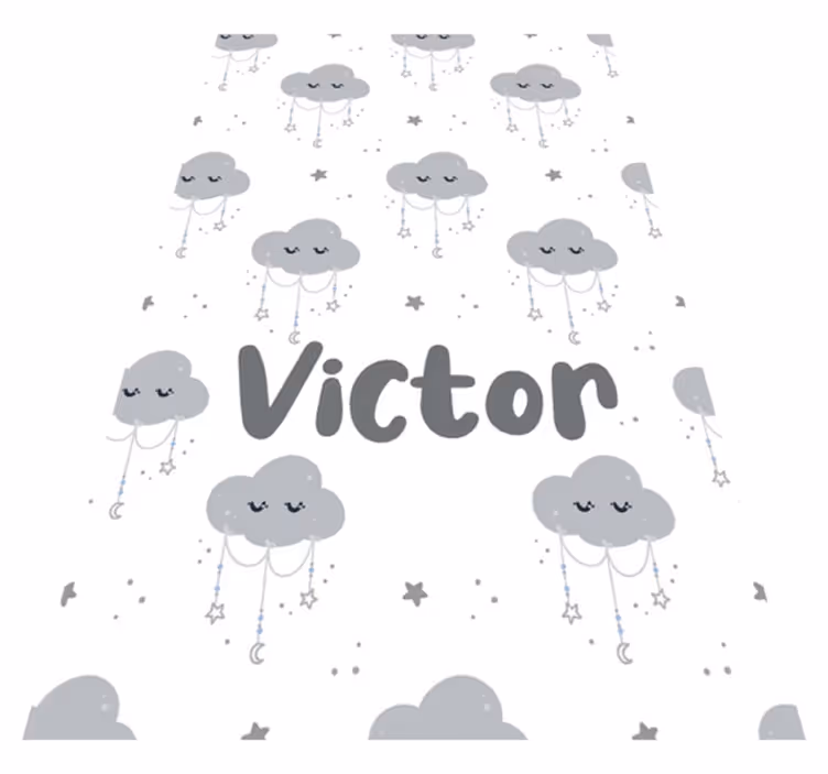 Covor de vinil pentru copii model gri personalizat - TenStickers
