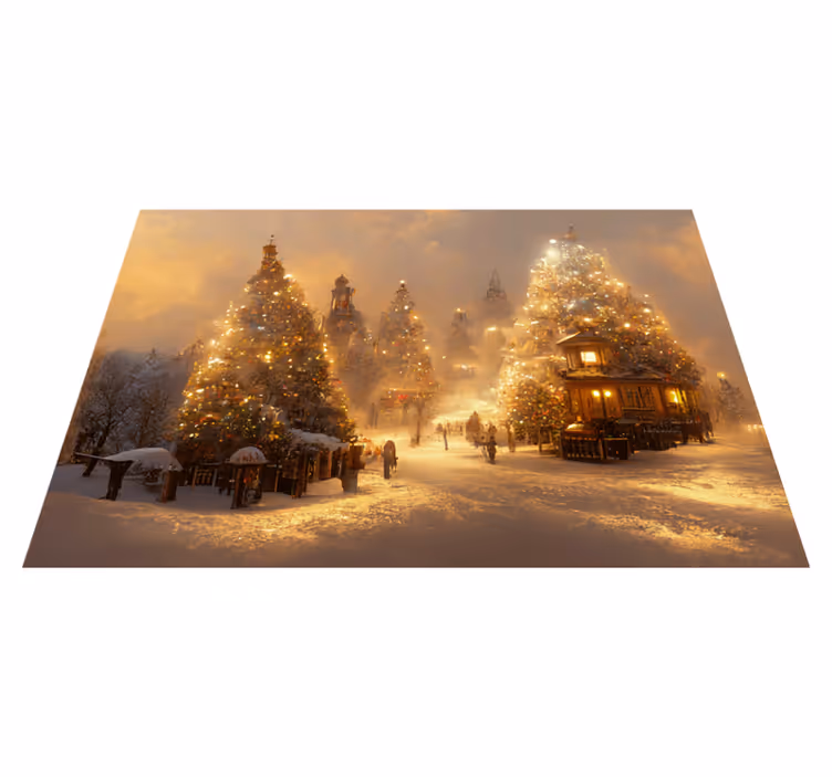 Covor vinil crăciun Țara minunilor de iarnă - TenStickers