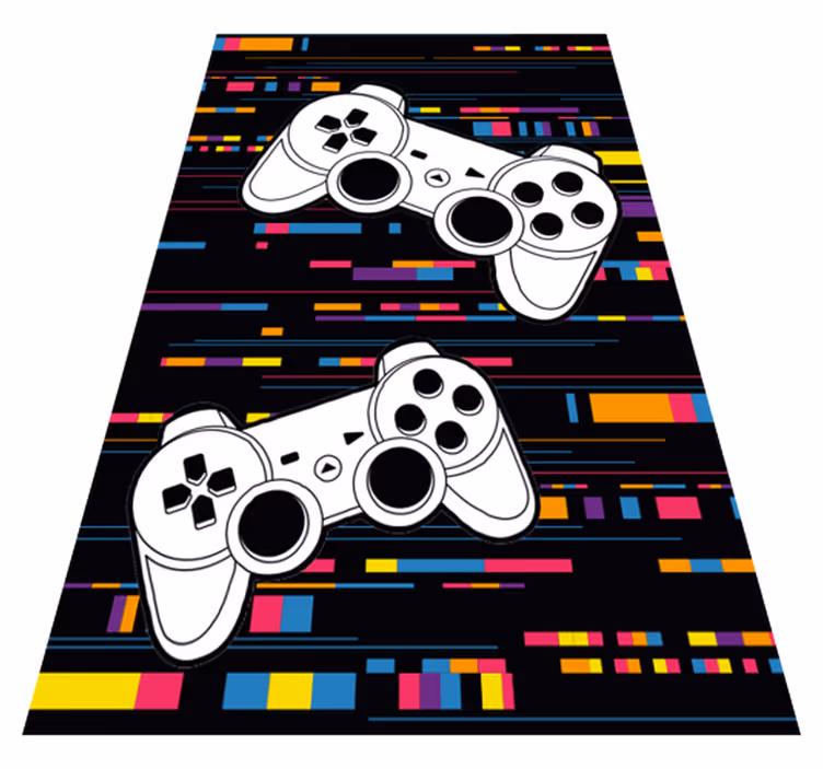 Covor de vinil jocuri consolă multicoloră remote - TenStickers