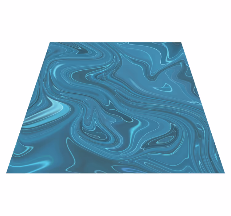 Covor vinil hol intrare ciment abstract gri și turcoaz - TenStickers