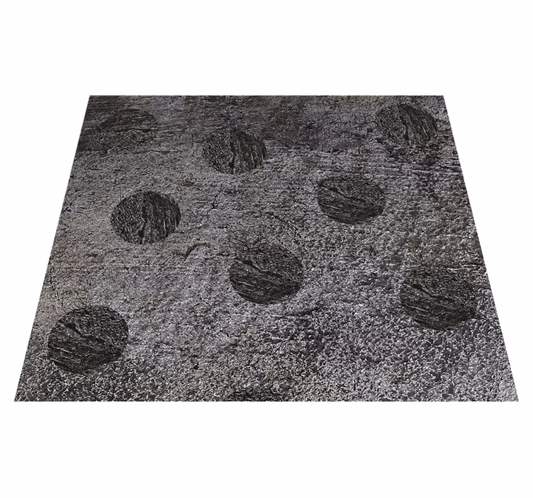 Covor de vinil gri cu motive circulare abstracte - TenStickers