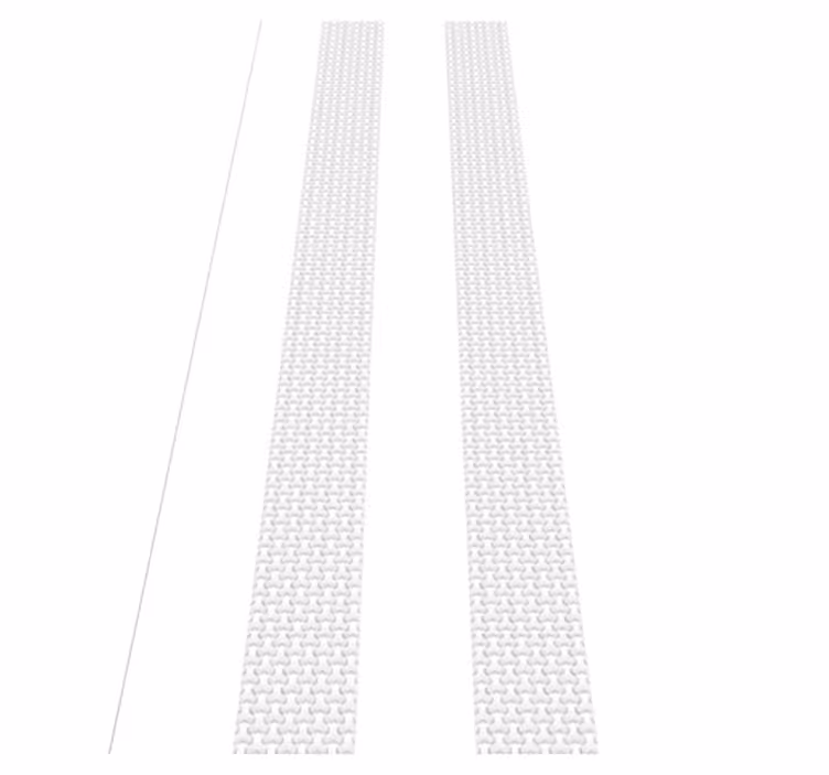 Covor de vinil hol dungi verticale albe 3d - TenStickers