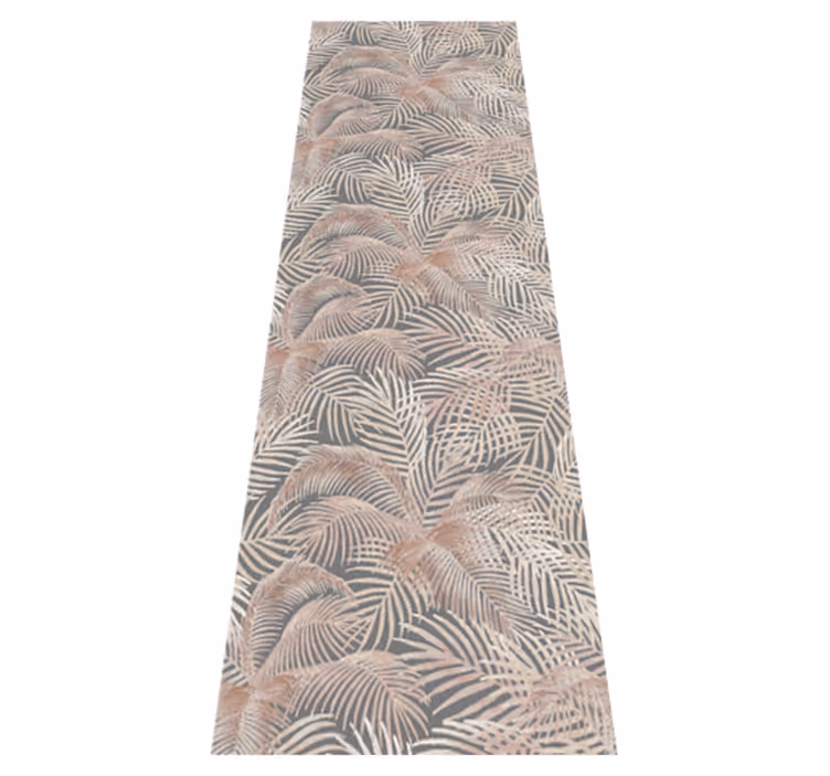 Covor de vinil hol contur frunze de palmier - TenStickers