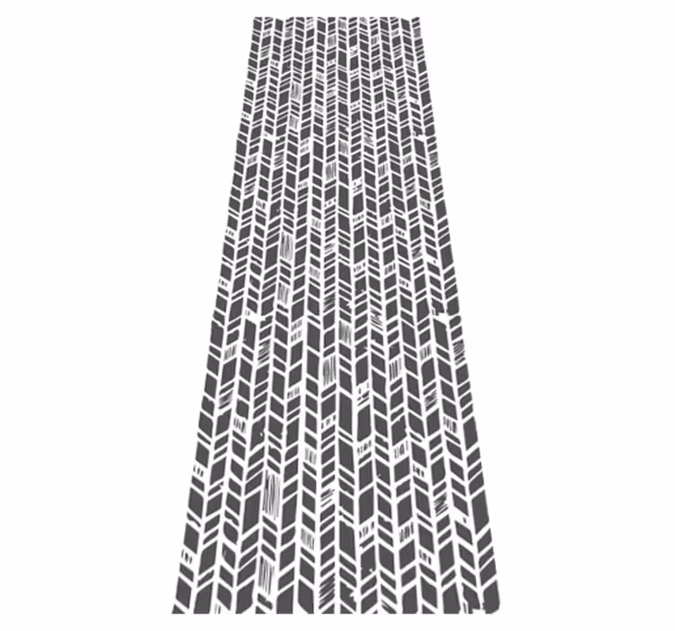 Covor de vinil hol model tribal alb-negru - TenStickers