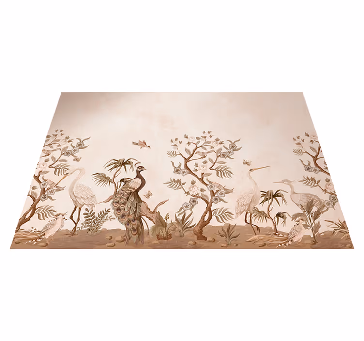 Covor de vinil bej cu fauna vintage - TenStickers