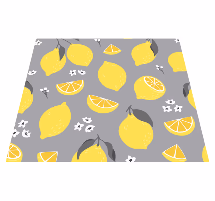 Covor de vinil galben lămâie tropicală - TenStickers