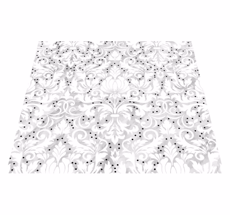 Covor de vinil alb eleganță cu model floral - TenStickers