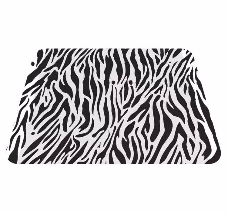 Covor de vinil alb cu model zebra - TenStickers
