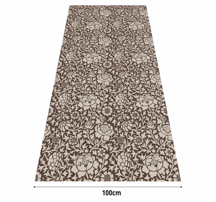 Covor vinil maro cu imprimeu floral vintage - TenStickers