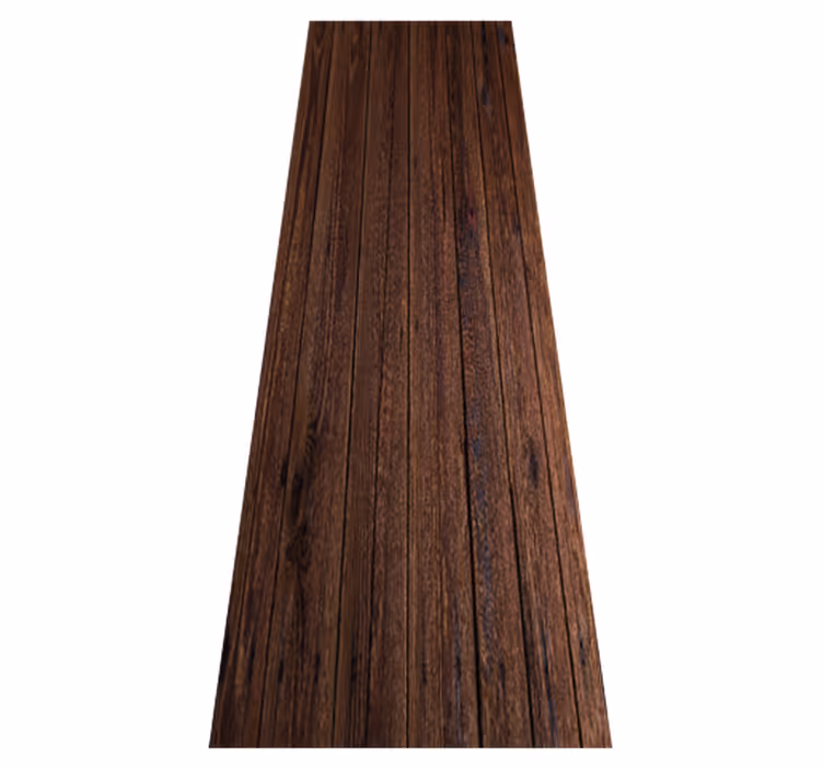 Covor vinil maro cu aspect de lemn rustic închis - TenStickers