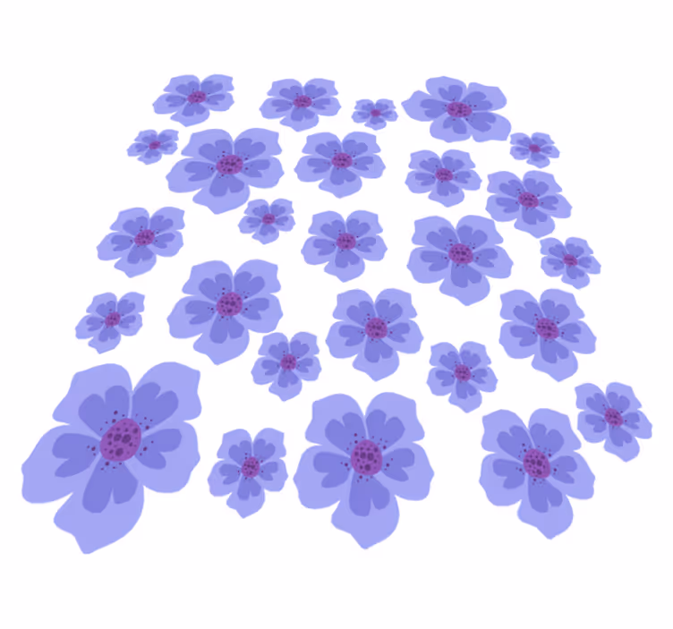 Covor de vinil violet flori violet pentru ciclu - TenStickers