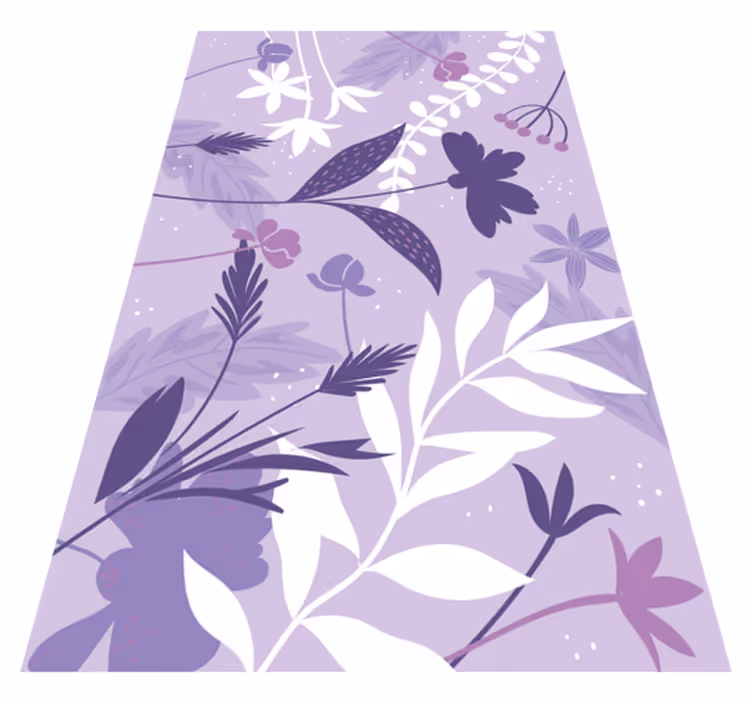 Covor de vinil violet flori violet - TenStickers