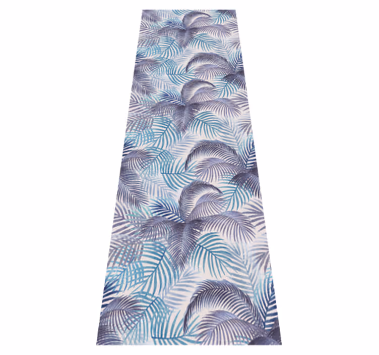 Covor de vinil violet cu model de frunze tropicale - TenStickers