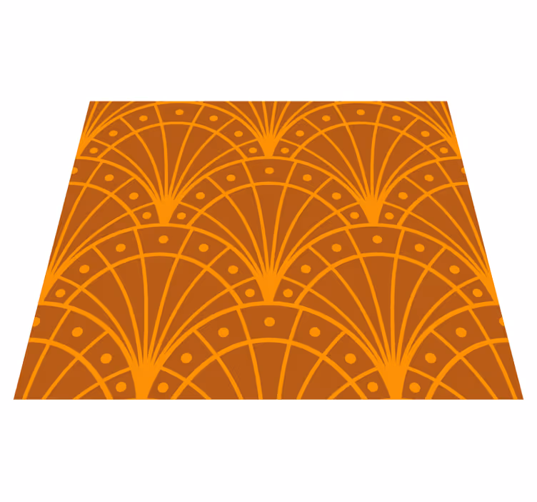 Covor de vinil portocala stil art deco elegant - TenStickers