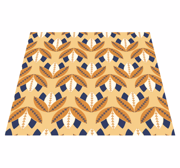 Covor de vinil portocala tapet geometric - TenStickers