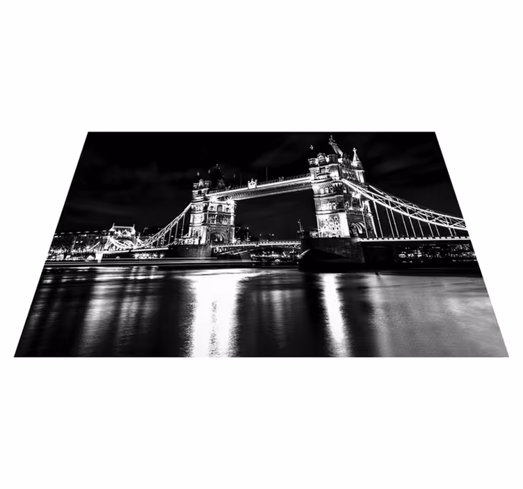 Covor vinil negru noaptea podului londrei - TenStickers