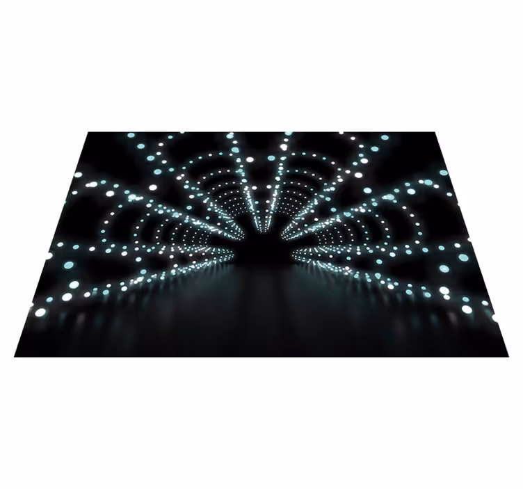 Covor vinil negru explozie de lumină abstractă - TenStickers