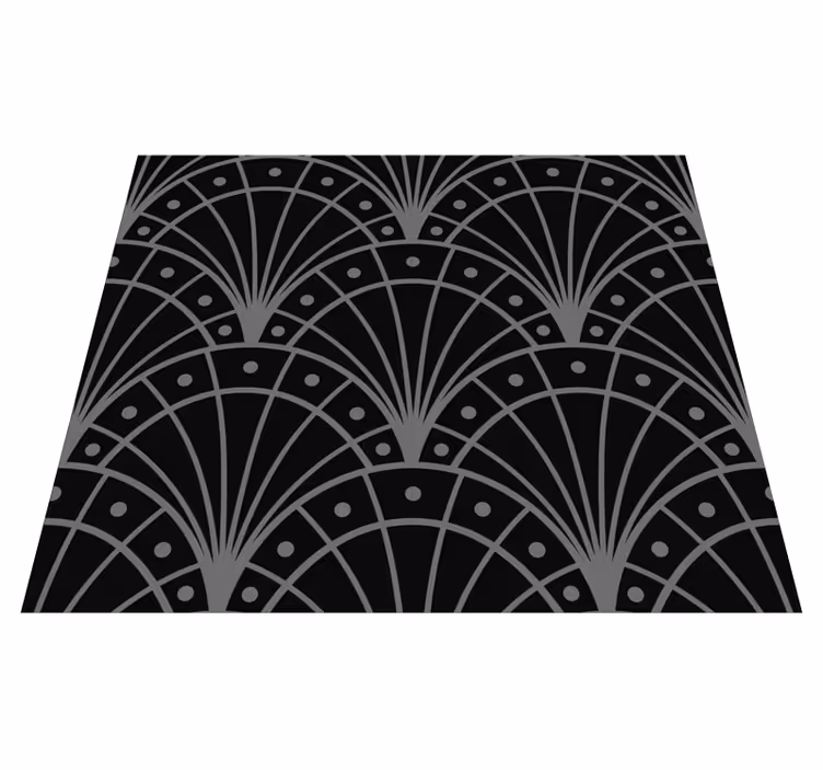Covor vinil negru stil art deco elegant - TenStickers