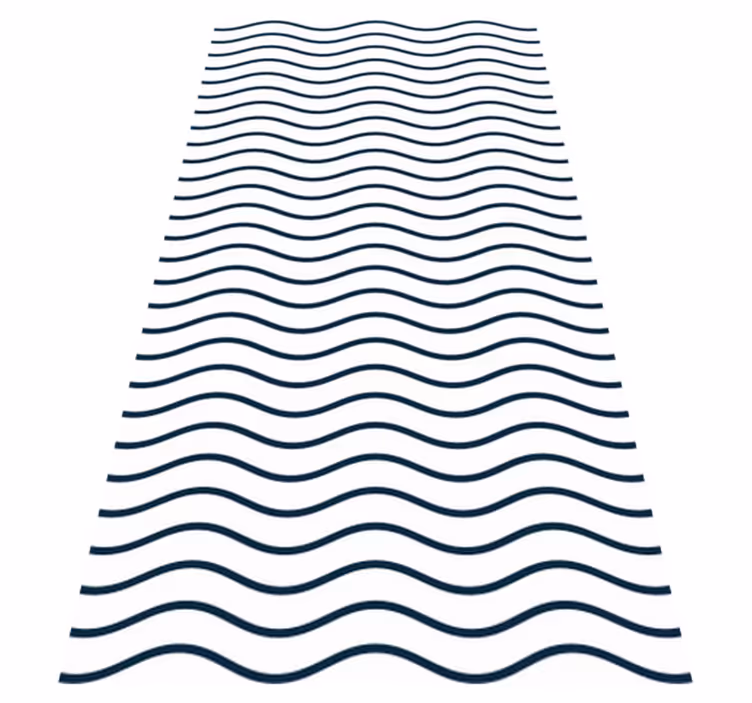 Covor vinil negru cu model de linii simple - TenStickers