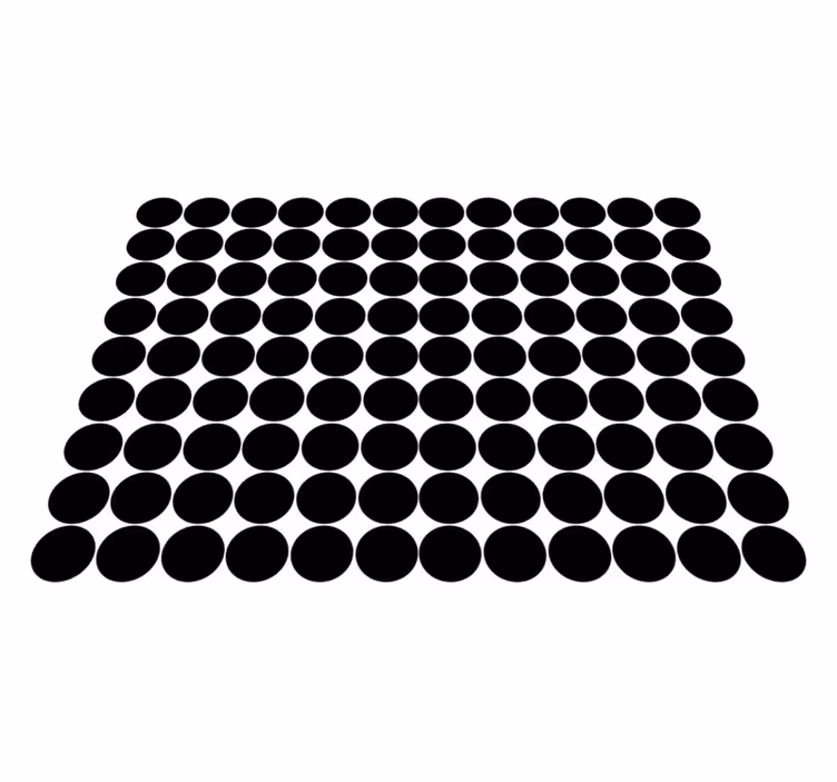 Covor vinil negru cu model de puncte negre - TenStickers