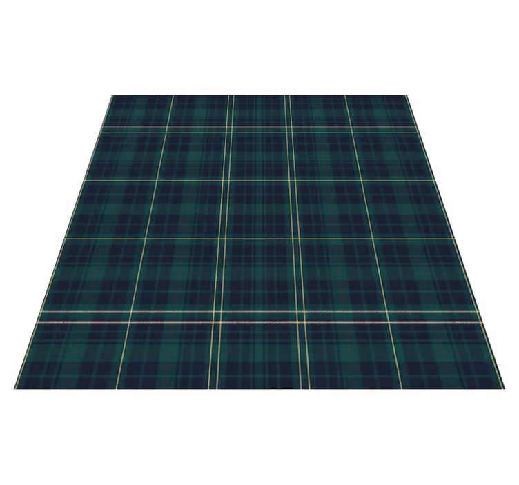 Covor vinil verde tartan Închis - TenStickers