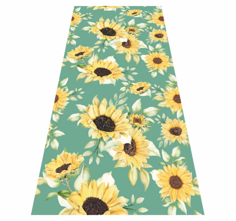 Covor vinil verde design floral primăvăratic mic - TenStickers