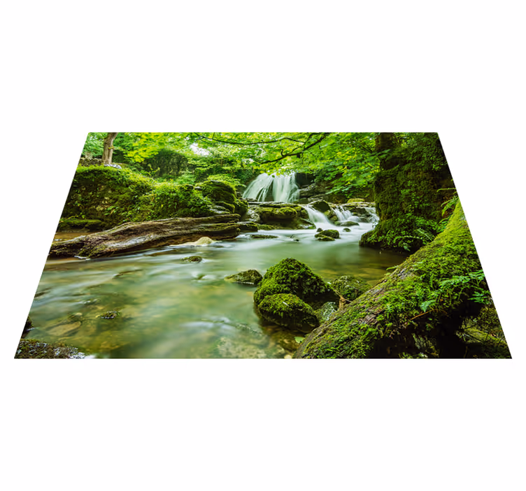 Covor vinil verde cascada serenă - TenStickers