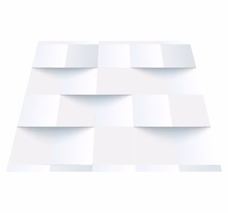 Covor de vinil pentru exterior note adezive 3d albe - TenStickers