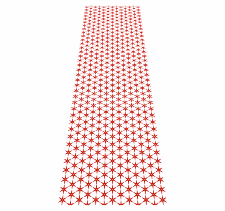 Covor vinil roșu stele coreene roșii - TenStickers