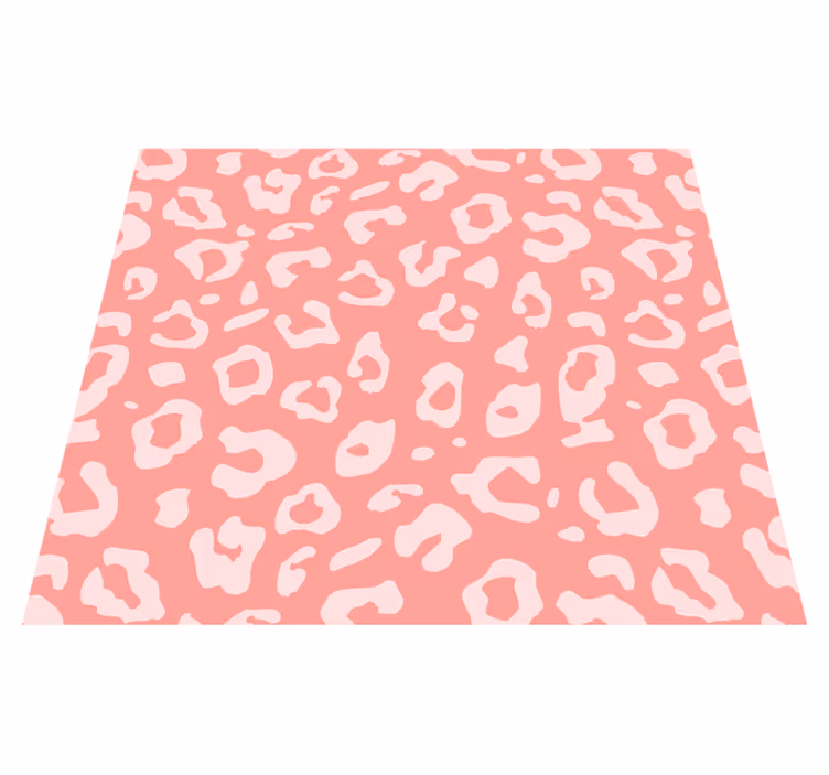 Covor vinil roz cu textură de leopard - TenStickers