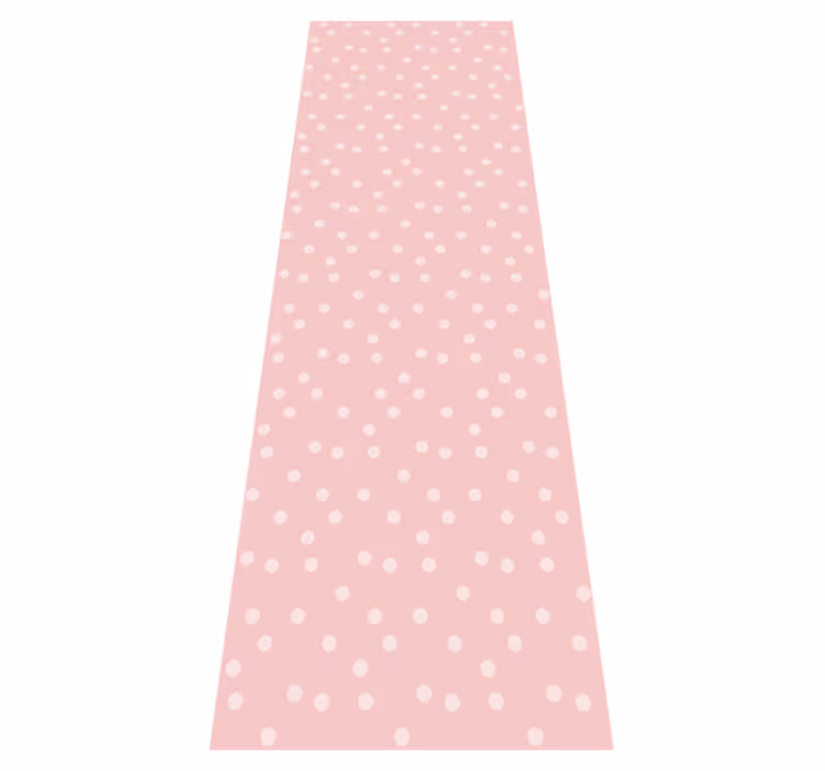 Covor vinil roz cu puncte pastelate delicate - TenStickers