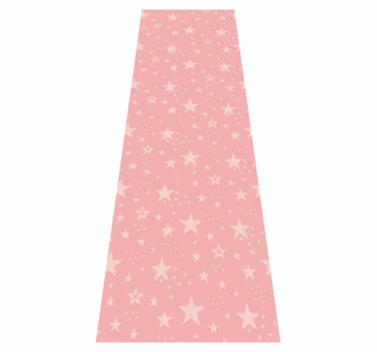 Covor vinil roz cu stele roz deschis pe fundal roz închis - TenStickers