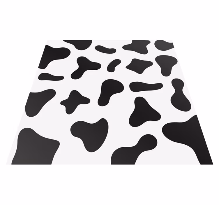 Covor de vinil alb-negru cu animal de vacă - TenStickers