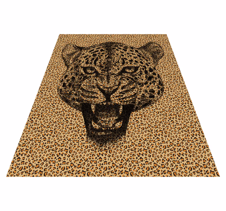 Covor de vinil cu imprimeu animal leopard - TenStickers