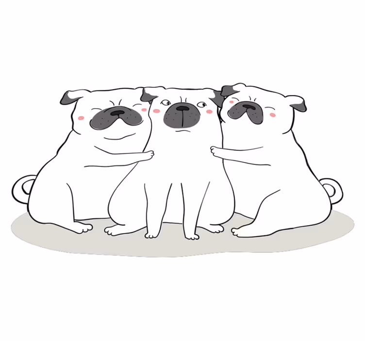 3 covoare prietenoase de vinil pentru animale - TenStickers