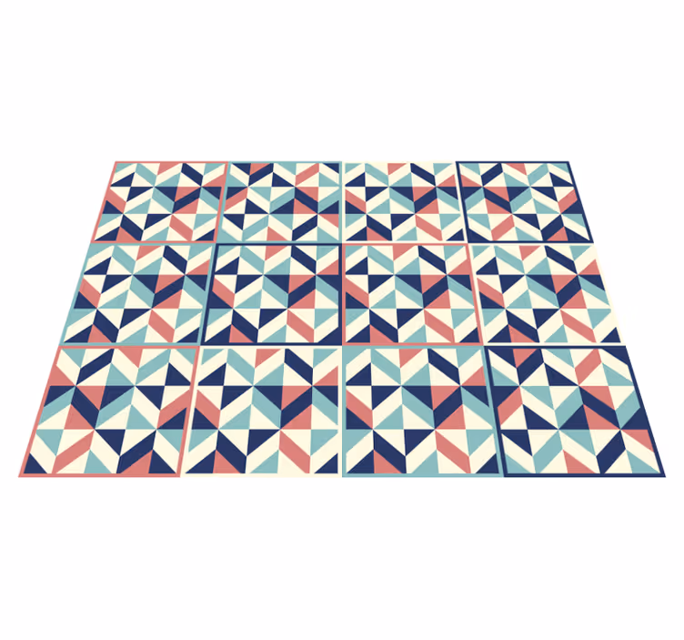 Covor rombboid geometric multicolor - TenStickers