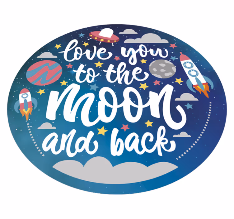Covoare de vinil cu fraze circular Design Celestial Nursery - TenStickers