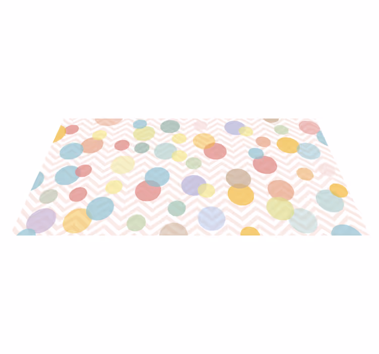 Polka dots nuante pastel copii covor vinil - TenStickers