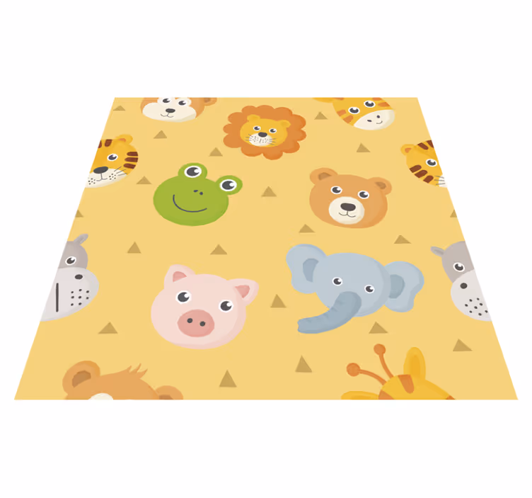 Covor superb din animale de grădină zoologică pentru copii - TenStickers