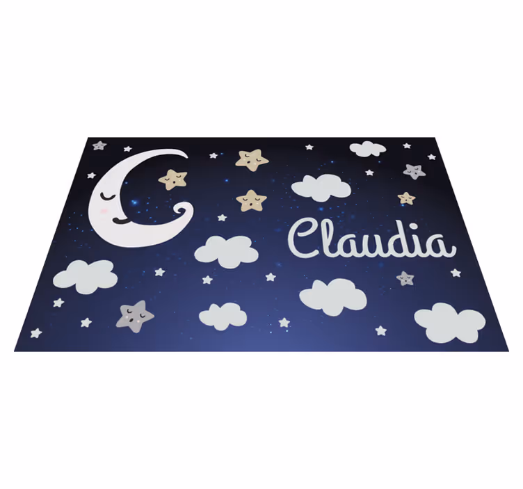 Covor vinil de lună și stele fabuloase - TenStickers