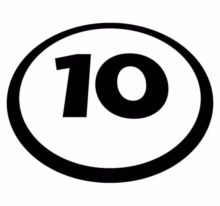 Covor vinil dormitor număr circular personalizabil - TenStickers
