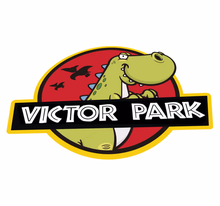 Covor vinil personalizat parcul jurassic pentru copii - TenStickers